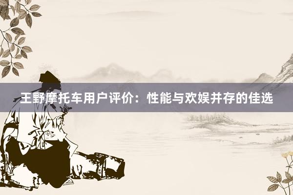 王野摩托车用户评价：性能与欢娱并存的佳选